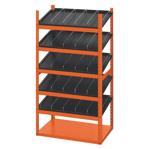 Modul DIN- und Norm Unterteil 5-fach 1000x542,5x364 mm, montiert, orange